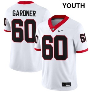 #60 Beau Gardner Georgia White Youth Jersey High School College Football 330166-522