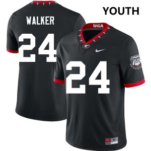 #24 Bo Walker UGA Bulldogs 100th Anniversary Black Youth Jersey Player College Football 852220-179
