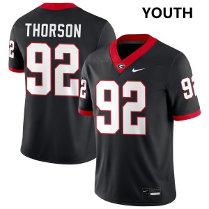 #92 Brett Thorson Go Dawgs Black Youth Jersey 2025 College Football 638834-391