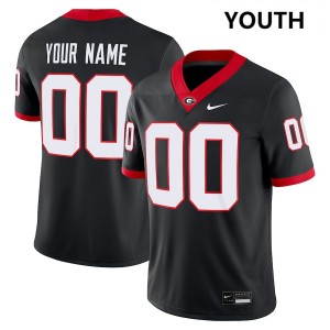 #00 Custom UGA Bulldogs Black Youth Jerseys Game College Football 263042-100