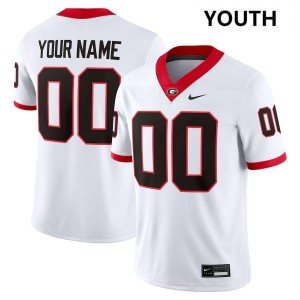 #00 Custom Go Dawgs White Youth Jersey High School College Football 152395-982