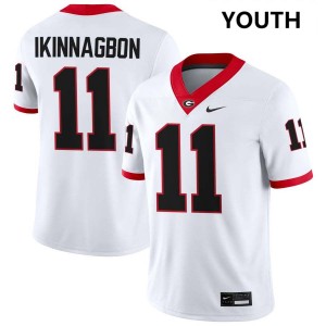 #11 Darren Ikinnagbon UGA White Youth Jerseys NCAA College Football 534598-497
