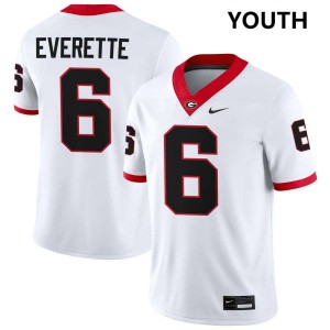 #6 Daylen Everette UGA White Youth Jersey University College Football 415093-410