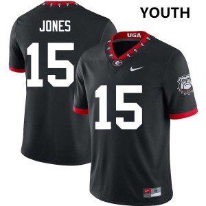 #15 Demello Jones University of Georgia 100th Anniversary Black Youth Jersey Embroidery College Football 316014-891