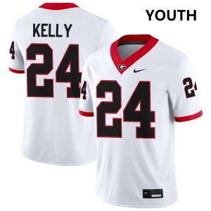 #24 Dominick Kelly UGA Bulldogs White Youth Jerseys University College Football 839234-177