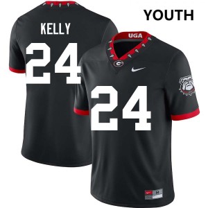 #24 Dominick Kelly University of Georgia 100th Anniversary Black Youth Jerseys 2025 College Football 412521-631