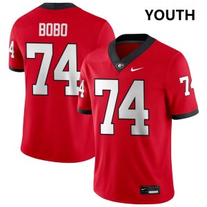 #74 Drew Bobo Go Dawgs Red Youth Jersey Game College Football 791720-590