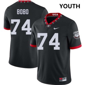 #74 Drew Bobo Georgia Bulldogs 100th Anniversary Black Youth Jersey Player College Football 575619-980