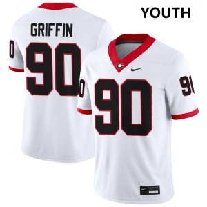 #90 Elijah Griffin Georgia White Youth Jerseys High School College Football 374449-518