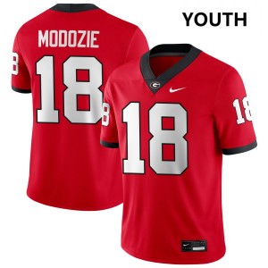 #18 Elo Modozie University of Georgia Red Youth Jerseys 2025 College Football 659792-410