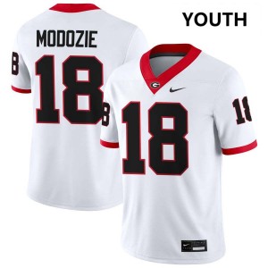 #18 Elo Modozie Georgia White Youth Jerseys 2025-26 College Football 952143-615