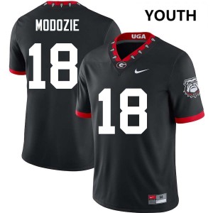 #18 Elo Modozie Dawgs 100th Anniversary Black Youth Jersey Stitched College Football 980683-823