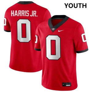 #0 Gabe Harris Jr. UGA Bulldogs Red Youth Jerseys High School College Football 657653-514