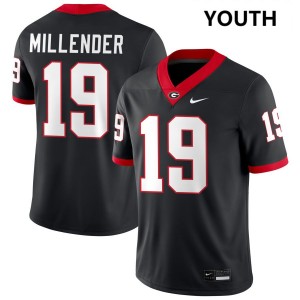 #19 Hezekiah Millender Dawgs Black Youth Jerseys Alumni College Football 665151-499