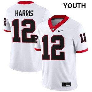 #12 Jaden Harris University of Georgia White Youth Jersey 2025 College Football 619589-972
