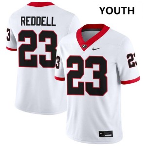 #23 Jaden Reddell Georgia White Youth Jerseys High School College Football 841271-249