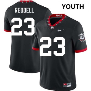 #23 Jaden Reddell Go Dawgs 100th Anniversary Black Youth Jersey 2025-26 College Football 560499-180