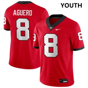 #8 Joenel Aguero Georgia Bulldogs Red Youth Jersey Stitched College Football 491520-832