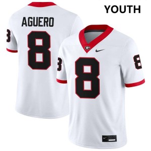 #8 Joenel Aguero UGA Bulldogs White Youth Jersey University College Football 565055-583