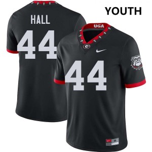 #44 Jordan Hall University of Georgia 100th Anniversary Black Youth Jerseys NCAA College Football 566556-847
