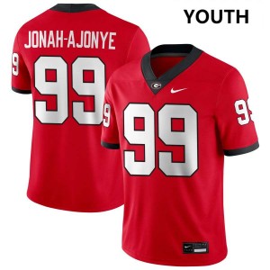 #99 Joseph Jonah-Ajonye Georgia Bulldogs Red Youth Jersey Limited College Football 381571-382