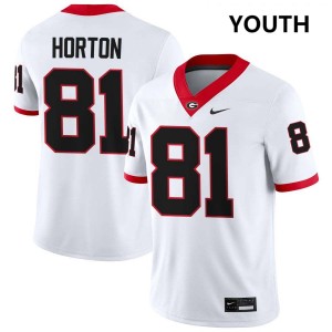 #81 Josh Horton UGA White Youth Jerseys Game College Football 598023-688