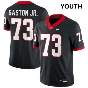 #73 Juan Gaston UGA Bulldogs Black Youth Jersey Player College Football 836923-164
