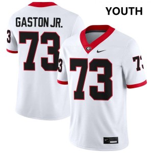 #73 Juan Gaston Dawgs White Youth Jersey High School College Football 964730-652