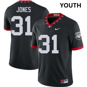 #31 Kyron Jones University of Georgia 100th Anniversary Black Youth Jerseys Alumni College Football 563116-994