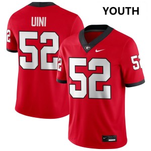 #52 Michael Uini Georgia Bulldogs Red Youth Jersey NCAA College Football 565894-494