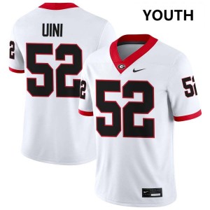 #52 Michael Uini UGA White Youth Jerseys Player College Football 237006-531