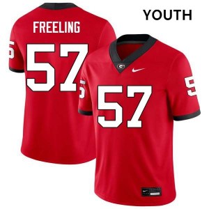 #57 Monroe Freeling UGA Red Youth Jerseys Player College Football 339597-257