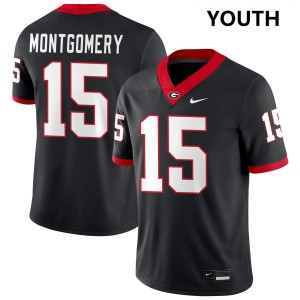 #15 Ryan Montgomery UGA Black Youth Jerseys University College Football 862663-938