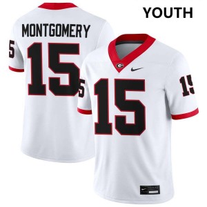 #15 Ryan Montgomery University of Georgia White Youth Jerseys Replica College Football 272562-725