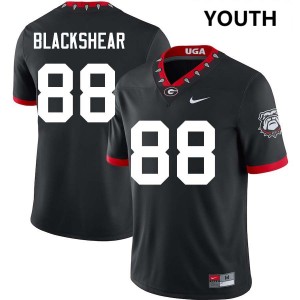 #88 Thomas Blackshear Dawgs 100th Anniversary Black Youth Jersey Replica College Football 610226-646