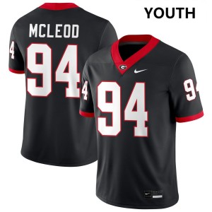 #94 Xzavier McLeod UGA Bulldogs Black Youth Jerseys 2025-26 College Football 683635-749
