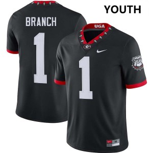 #1 Zachariah Branch UGA 100th Anniversary Black Youth Jersey 2025-26 College Football 774611-203
