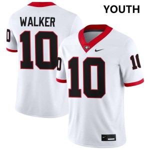 #10 Zayden Walker University of Georgia White Youth Jersey University College Football 953823-184