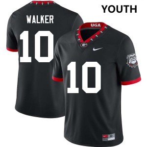 #10 Zayden Walker Go Dawgs 100th Anniversary Black Youth Jerseys 2025 College Football 579522-455