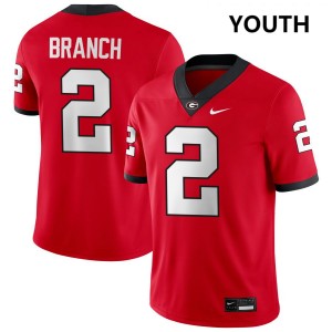 #2 Zion Branch UGA Red Youth Jersey 2025 College Football 564761-691