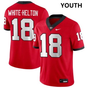 #18 Sacovie White-Helton University of Georgia Red Youth Jerseys 2025-26 College Football 810012-543