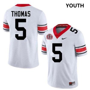 #5 Noah Thomas University of Georgia 40th Anniversary White Youth Jerseys High School College Football 221602-322