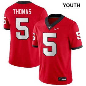 #5 Noah Thomas UGA Bulldogs Red Youth Jersey Stitched College Football 361849-456